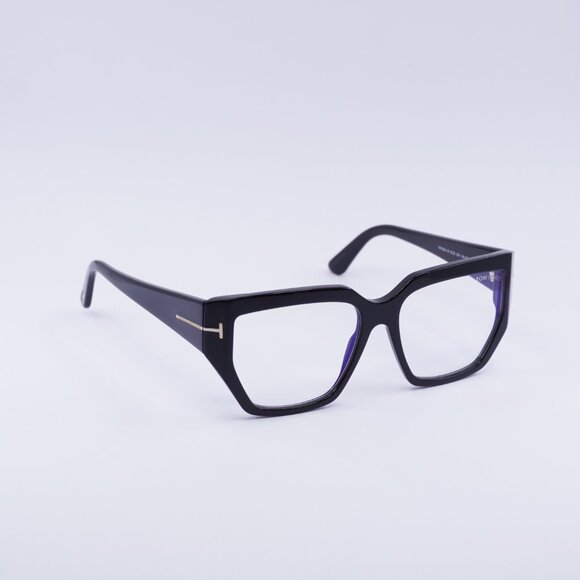 Tom Ford FT5951-B 001 Eyeglasses Black 54mm Square Frame, Blue Light Block - Picture 7 of 9